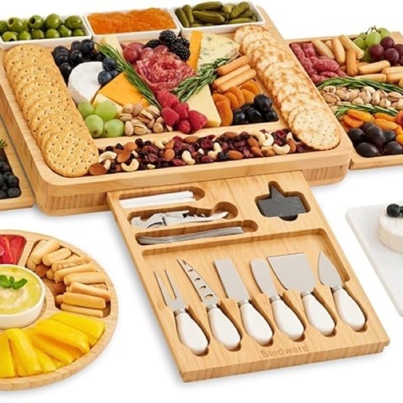 STEDWARE HOLIDAY Charcuterie + Cheese Board Set New in Box FALL CHARCUTERIE - Picture 12 of 12